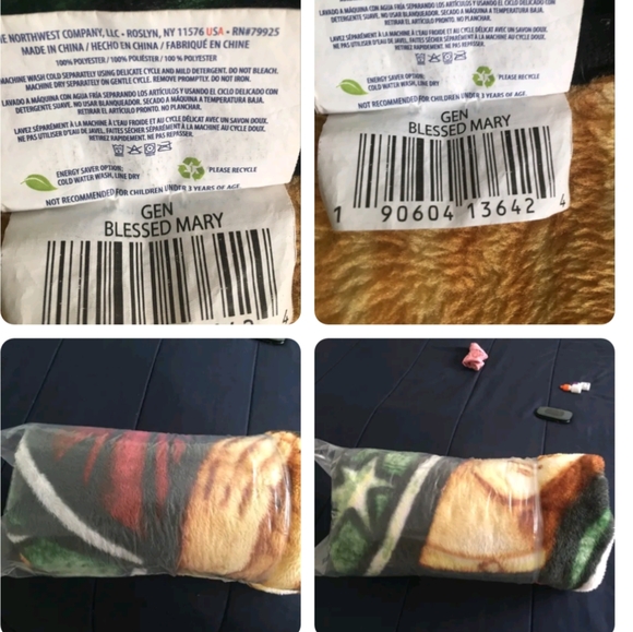 Lady of QuadrupleBlessed Virgin Mary50" x 60"Northwest HeartlandPlush Throw - Picture 5 of 7